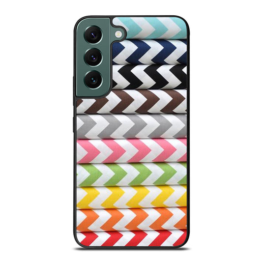 RILEY BLAKE CHEVRON PATTERN COLORFUL Samsung Galaxy S22 Case Cover