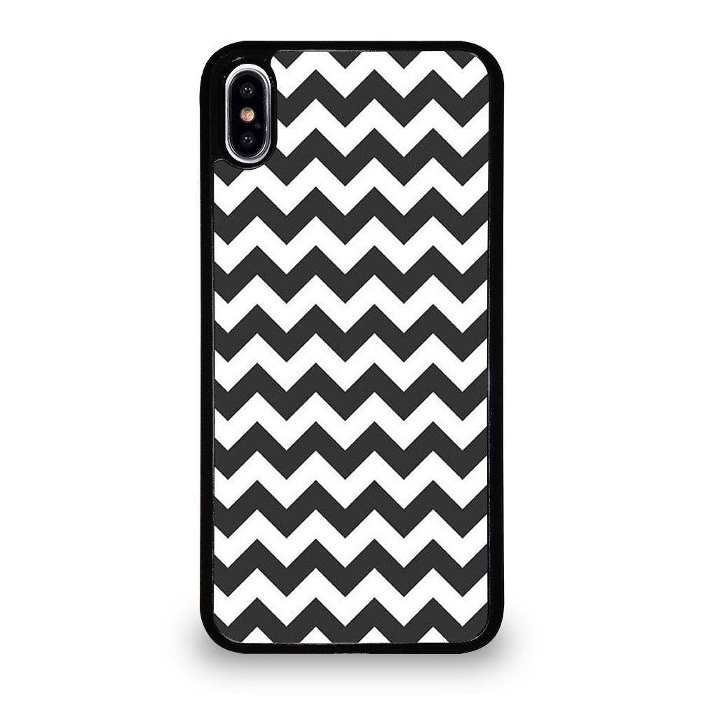 RILEY BLAKE CHEVRON PATTERN GREY iPhone XS Max Case Cover