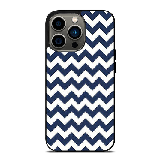 RILEY BLAKE CHEVRON PATTERN BLUE iPhone 13 Pro Case Cover