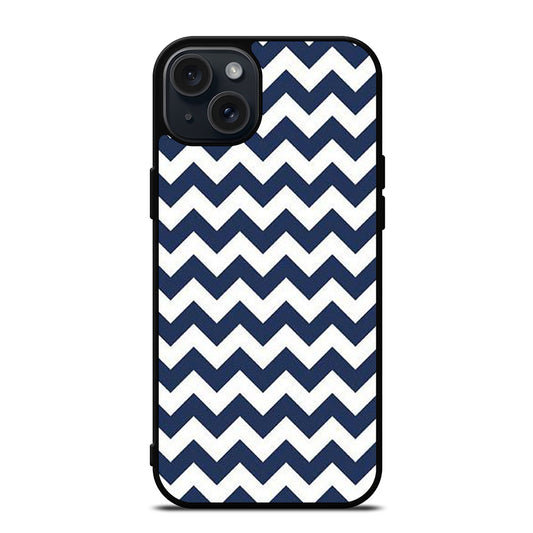 RILEY BLAKE CHEVRON PATTERN BLUE iPhone 15 Plus Case Cover