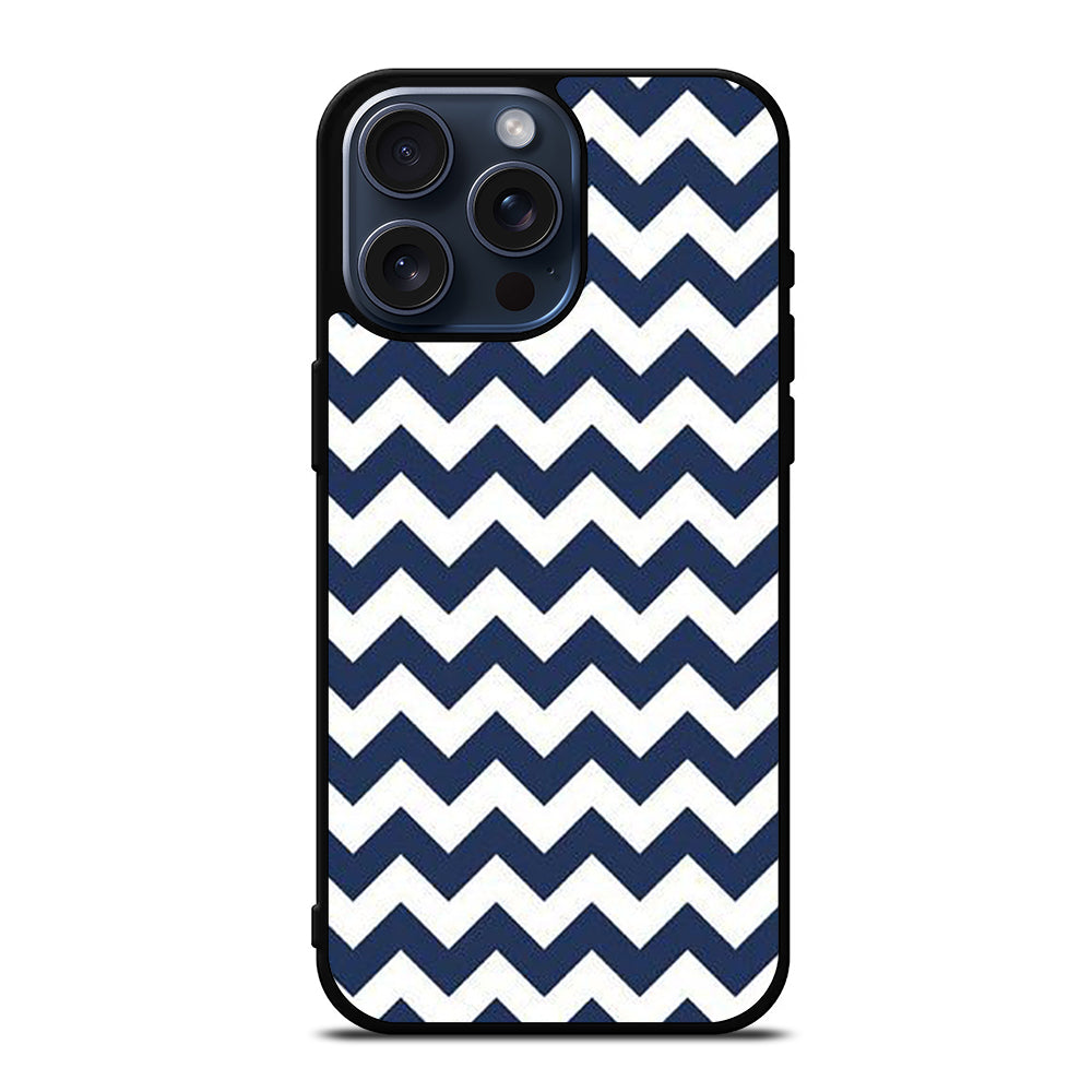 RILEY BLAKE CHEVRON PATTERN BLUE iPhone 15 Pro Max Case Cover