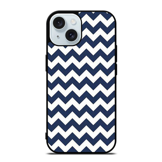 RILEY BLAKE CHEVRON PATTERN BLUE iPhone 15 Case Cover