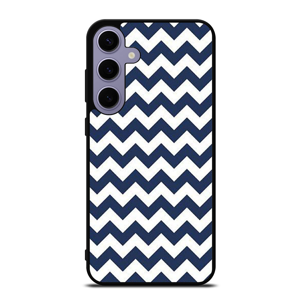 RILEY BLAKE CHEVRON PATTERN BLUE Samsung Galaxy S24 Plus Case Cover
