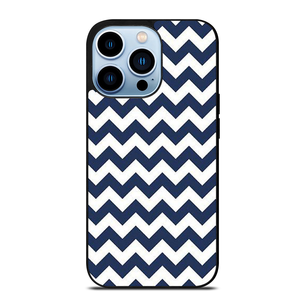 RILEY BLAKE CHEVRON PATTERN BLUE iPhone 13 Pro Max Case Cover