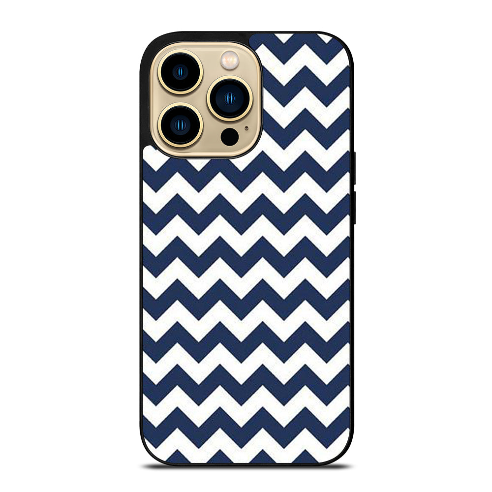RILEY BLAKE CHEVRON PATTERN BLUE iPhone 14 Pro Max Case Cover