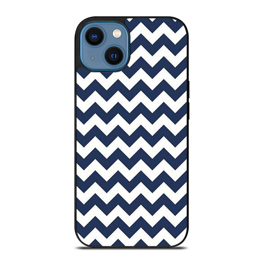 RILEY BLAKE CHEVRON PATTERN BLUE iPhone 14 Case Cover