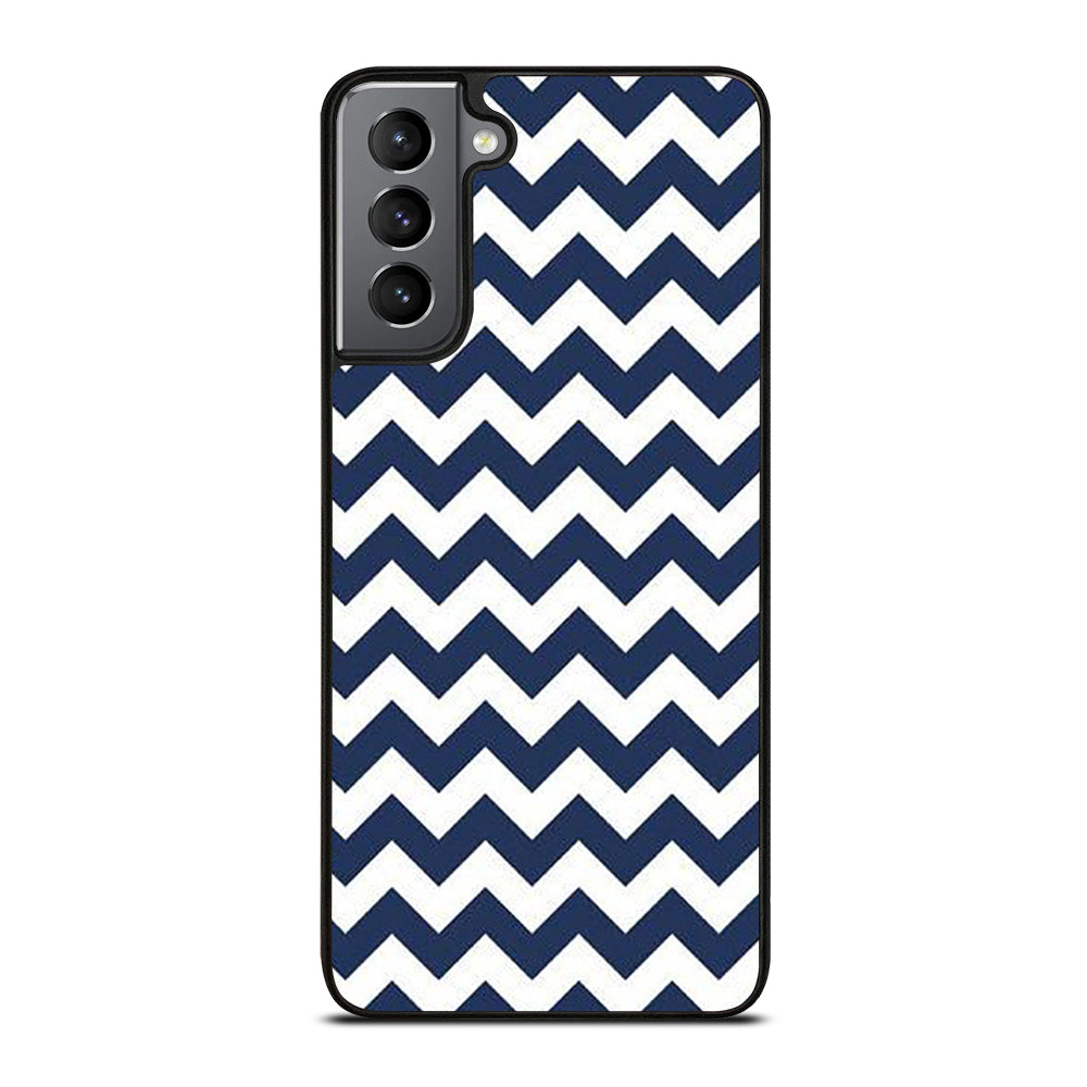 RILEY BLAKE CHEVRON PATTERN BLUE Samsung Galaxy S21 Plus Case Cover