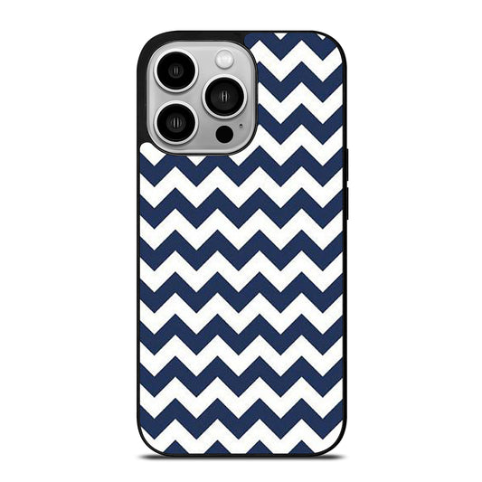 RILEY BLAKE CHEVRON PATTERN BLUE iPhone 14 Pro Case Cover