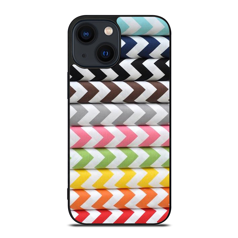 RILEY BLAKE CHEVRON PATTERN COLORFUL iPhone 14 Plus Case Cover