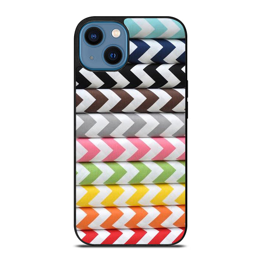 RILEY BLAKE CHEVRON PATTERN COLORFUL iPhone 14 Case Cover