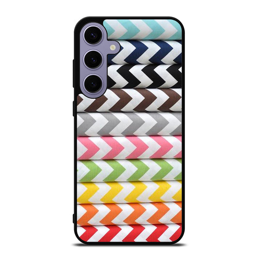 RILEY BLAKE CHEVRON PATTERN COLORFUL Samsung Galaxy S24 Plus Case Cover