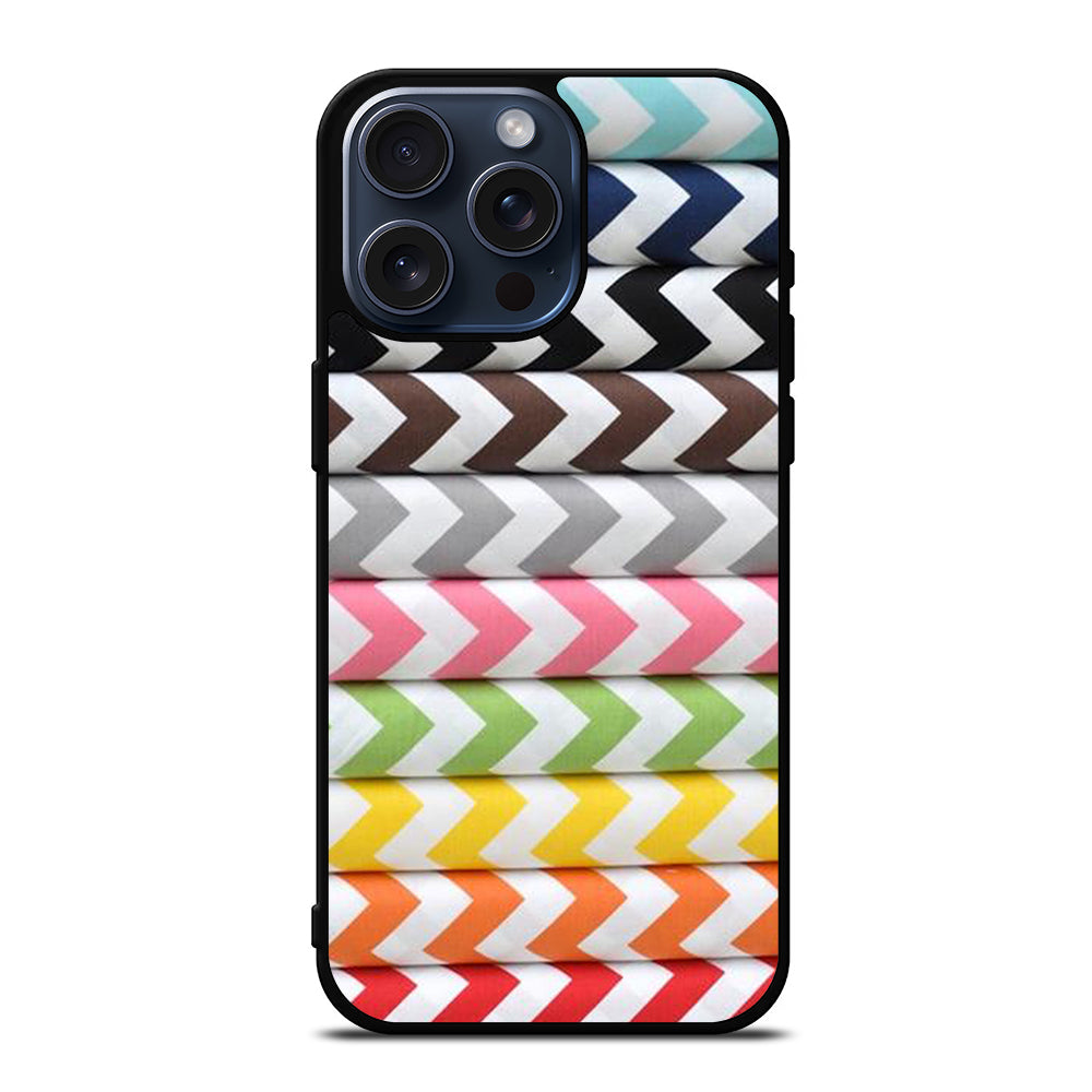RILEY BLAKE CHEVRON PATTERN COLORFUL iPhone 15 Pro Max Case Cover