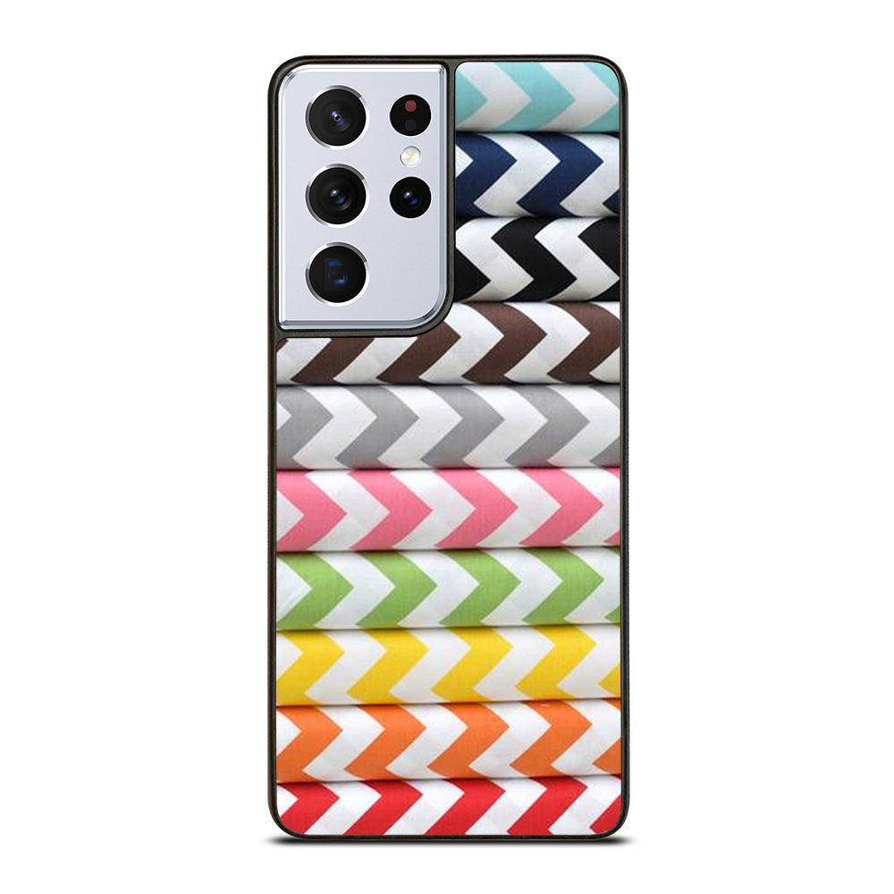 RILEY BLAKE CHEVRON PATTERN COLORFUL Samsung Galaxy S21 Ultra Case Cover