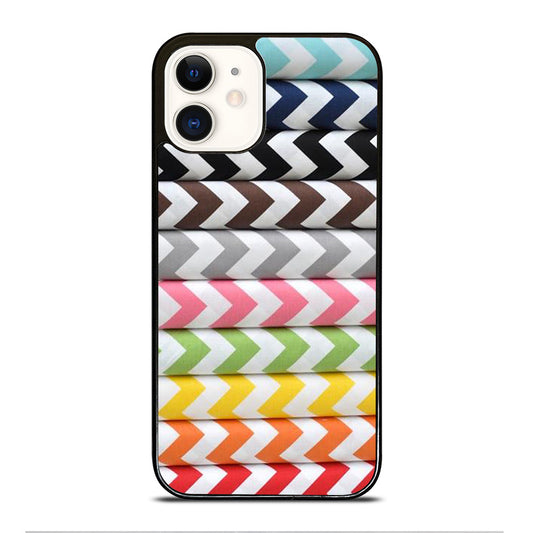 RILEY BLAKE CHEVRON PATTERN COLORFUL iPhone 12 Case Cover