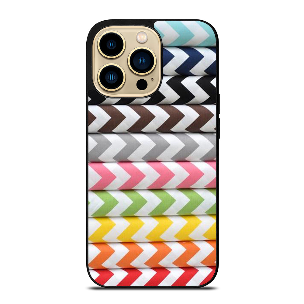 RILEY BLAKE CHEVRON PATTERN COLORFUL iPhone 14 Pro Max Case Cover