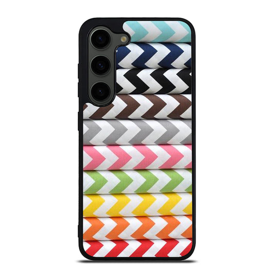 RILEY BLAKE CHEVRON PATTERN COLORFUL Samsung Galaxy S23 Plus Case Cover