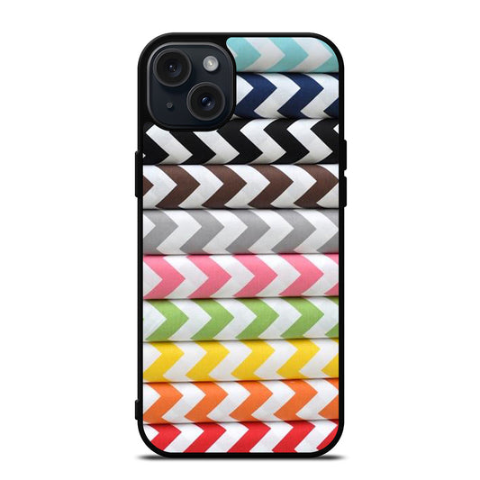 RILEY BLAKE CHEVRON PATTERN COLORFUL iPhone 15 Plus Case Cover