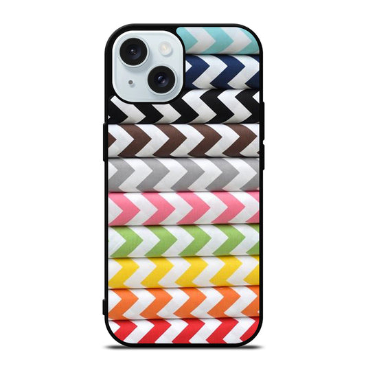RILEY BLAKE CHEVRON PATTERN COLORFUL iPhone 15 Case Cover