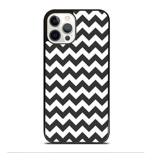 RILEY BLAKE CHEVRON PATTERN GREY iPhone 12 Pro Case Cover
