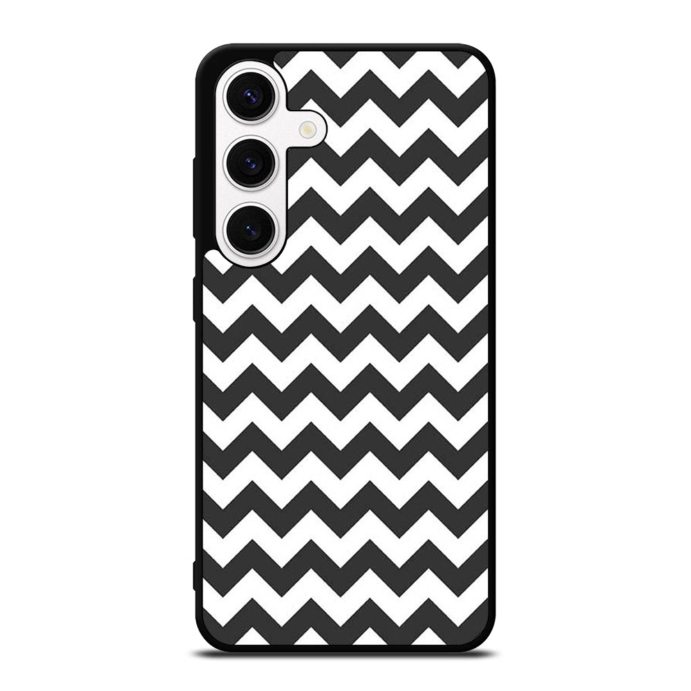 RILEY BLAKE CHEVRON PATTERN GREY Samsung Galaxy S24 Case Cover