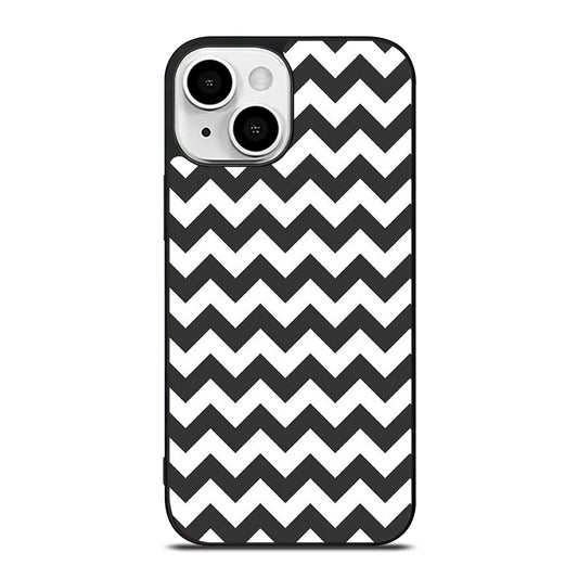 RILEY BLAKE CHEVRON PATTERN GREY iPhone 13 Mini Case Cover
