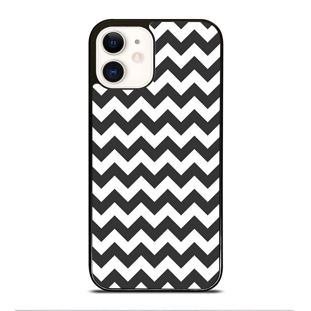 RILEY BLAKE CHEVRON PATTERN GREY iPhone 12 Case Cover