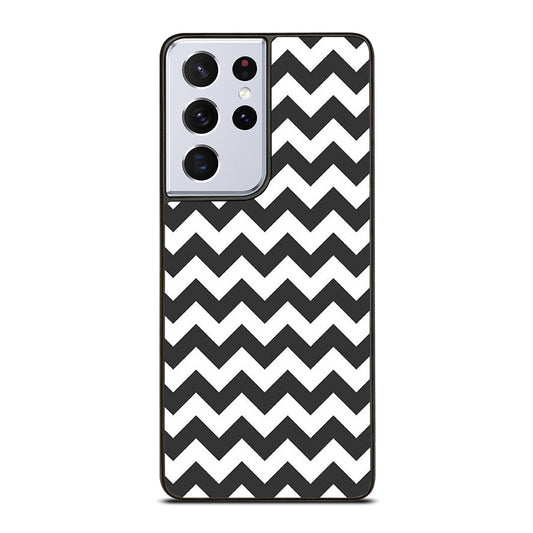 RILEY BLAKE CHEVRON PATTERN GREY Samsung Galaxy S21 Ultra Case Cover