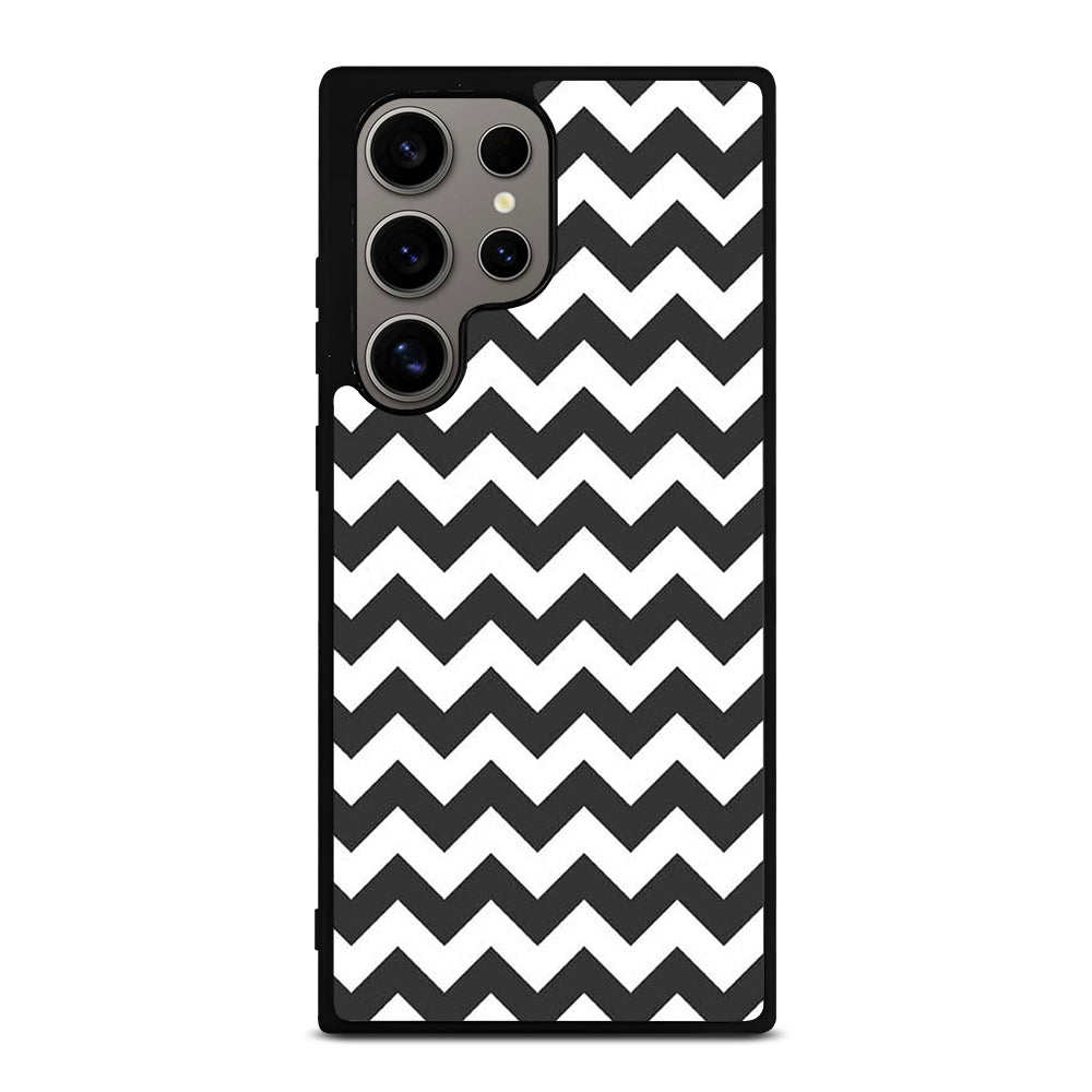 RILEY BLAKE CHEVRON PATTERN GREY Samsung Galaxy S24 Ultra Case Cover