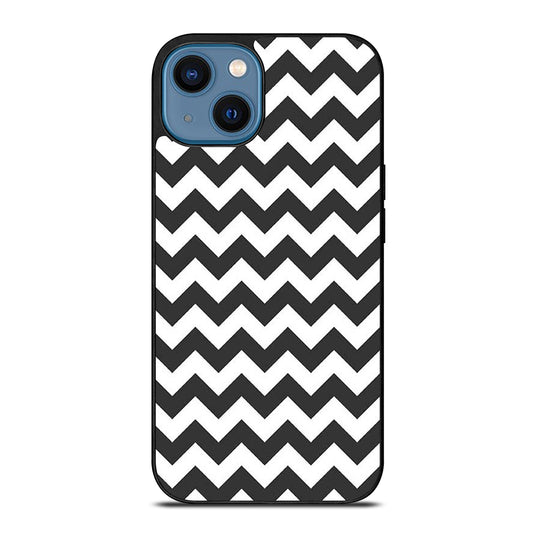 RILEY BLAKE CHEVRON PATTERN GREY iPhone 14 Case Cover