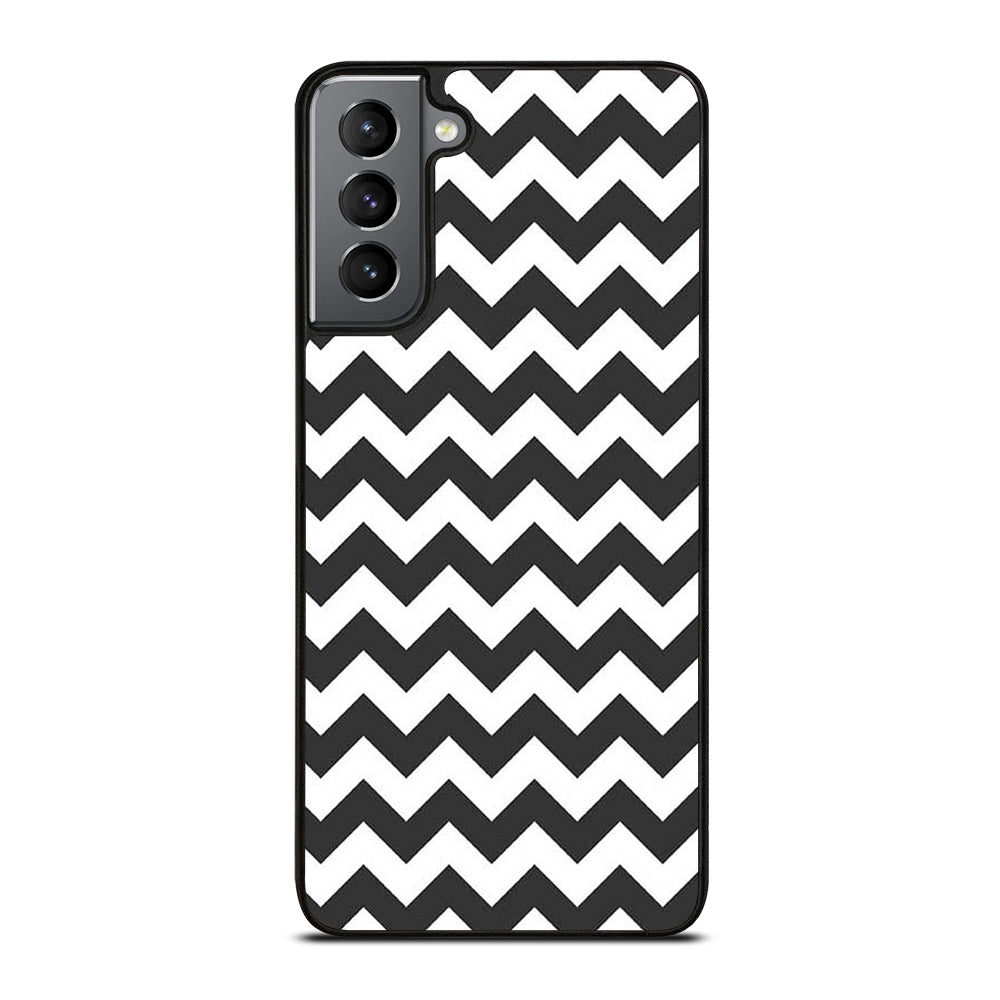 RILEY BLAKE CHEVRON PATTERN GREY Samsung Galaxy S21 Plus Case Cover