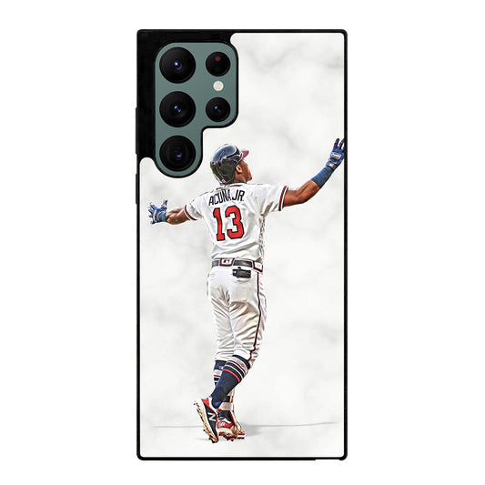 RONALD ACUNA JR ATLANTA BRAVES MARBLE Samsung Galaxy S22 Ultra Case Cover