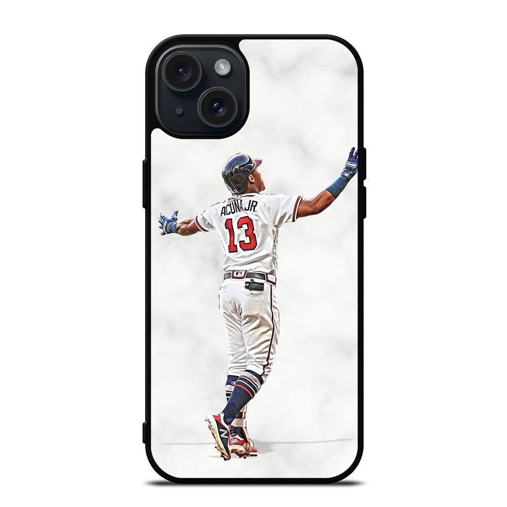 RONALD ACUNA JR ATLANTA BRAVES MARBLE iPhone 15 Plus Case Cover