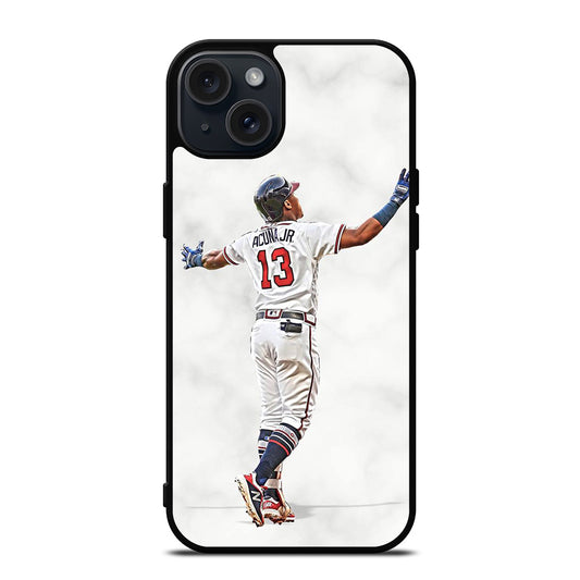 RONALD ACUNA JR ATLANTA BRAVES MARBLE iPhone 15 Plus Case Cover