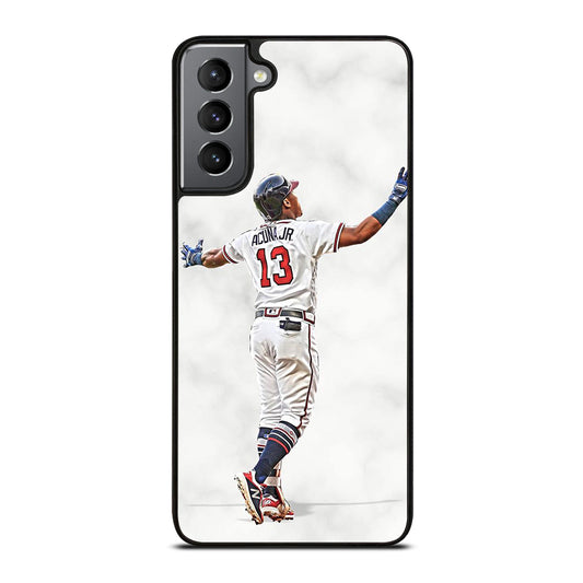RONALD ACUNA JR ATLANTA BRAVES MARBLE Samsung Galaxy S21 Plus Case Cover