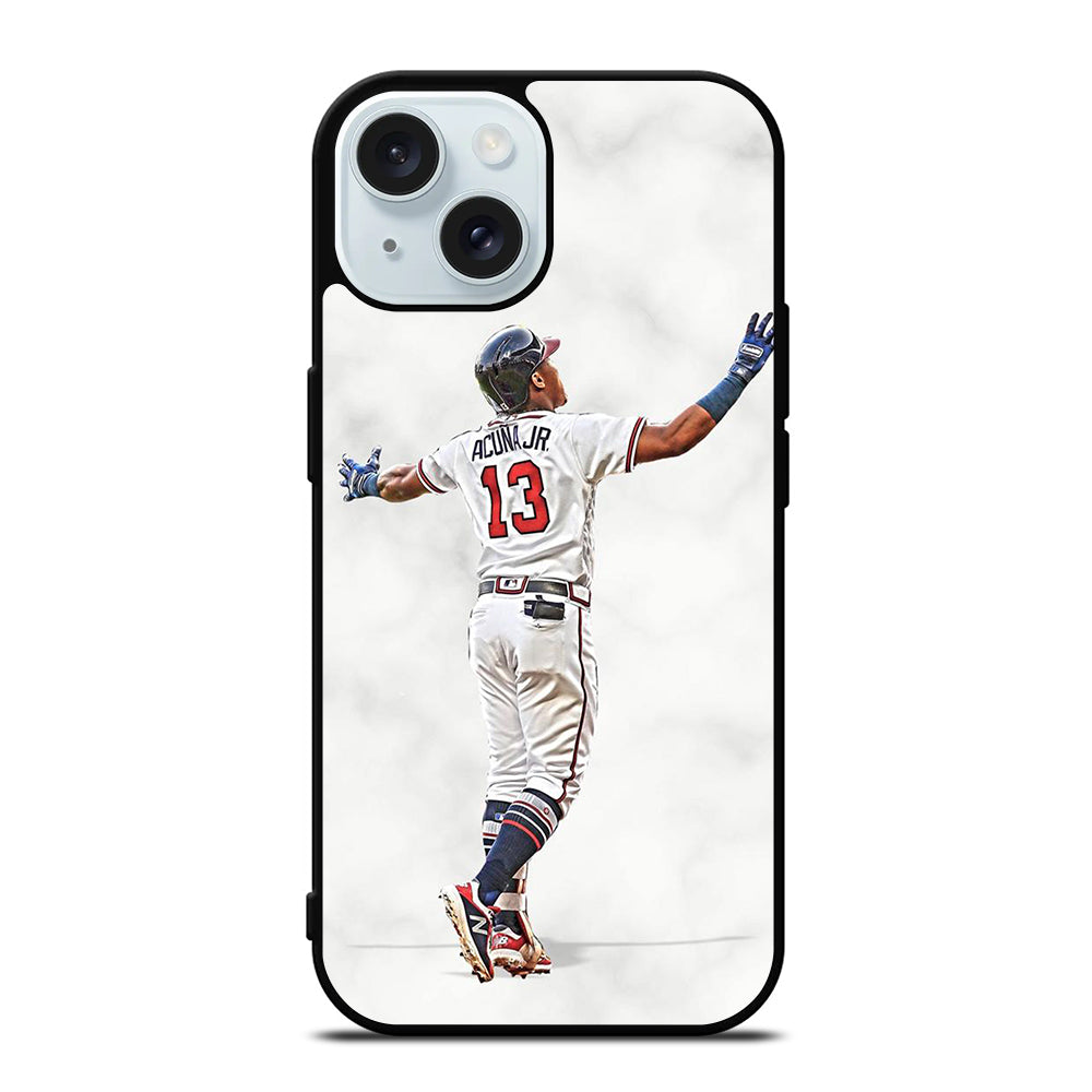 RONALD ACUNA JR ATLANTA BRAVES MARBLE iPhone 15 Case Cover