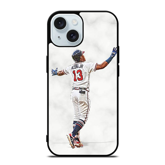 RONALD ACUNA JR ATLANTA BRAVES MARBLE iPhone 15 Case Cover