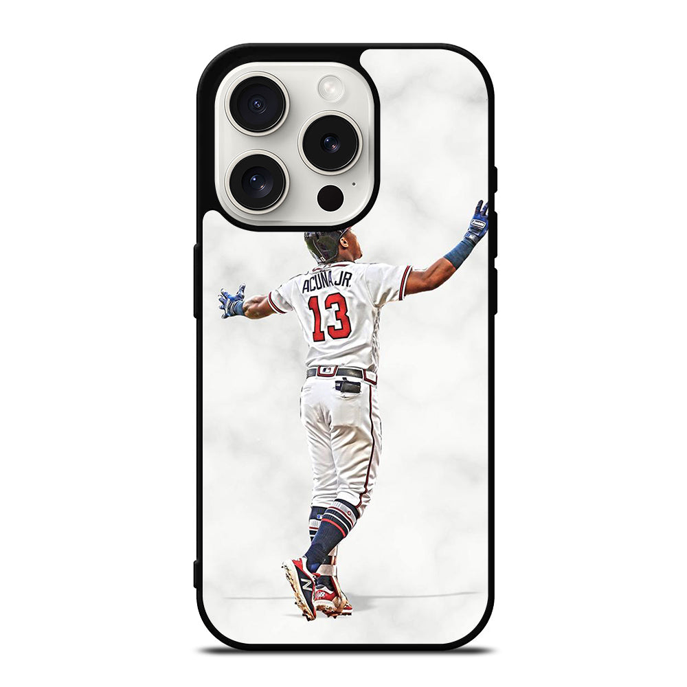 RONALD ACUNA JR ATLANTA BRAVES MARBLE iPhone 15 Pro Case Cover