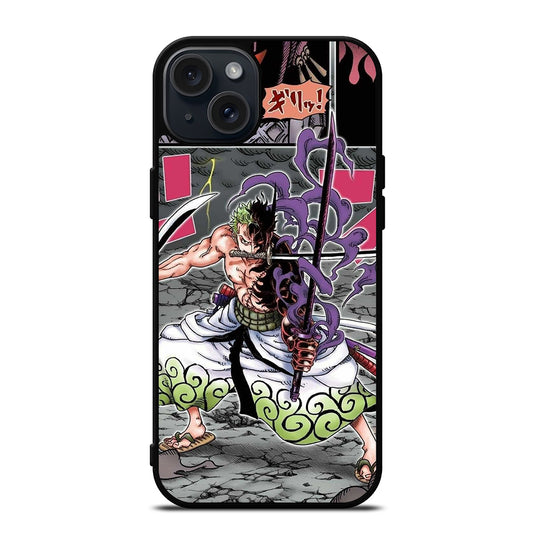 RORONOA ZORO ONE PIECE COMIC iPhone 15 Plus Case Cover