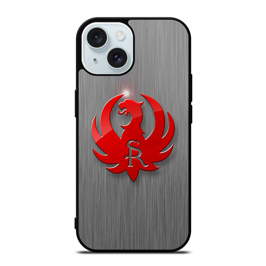 RUGER FIREARM METAL LOGO iPhone 15 Case Cover