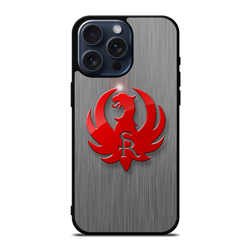 RUGER FIREARM METAL LOGO iPhone 15 Pro Max Case Cover