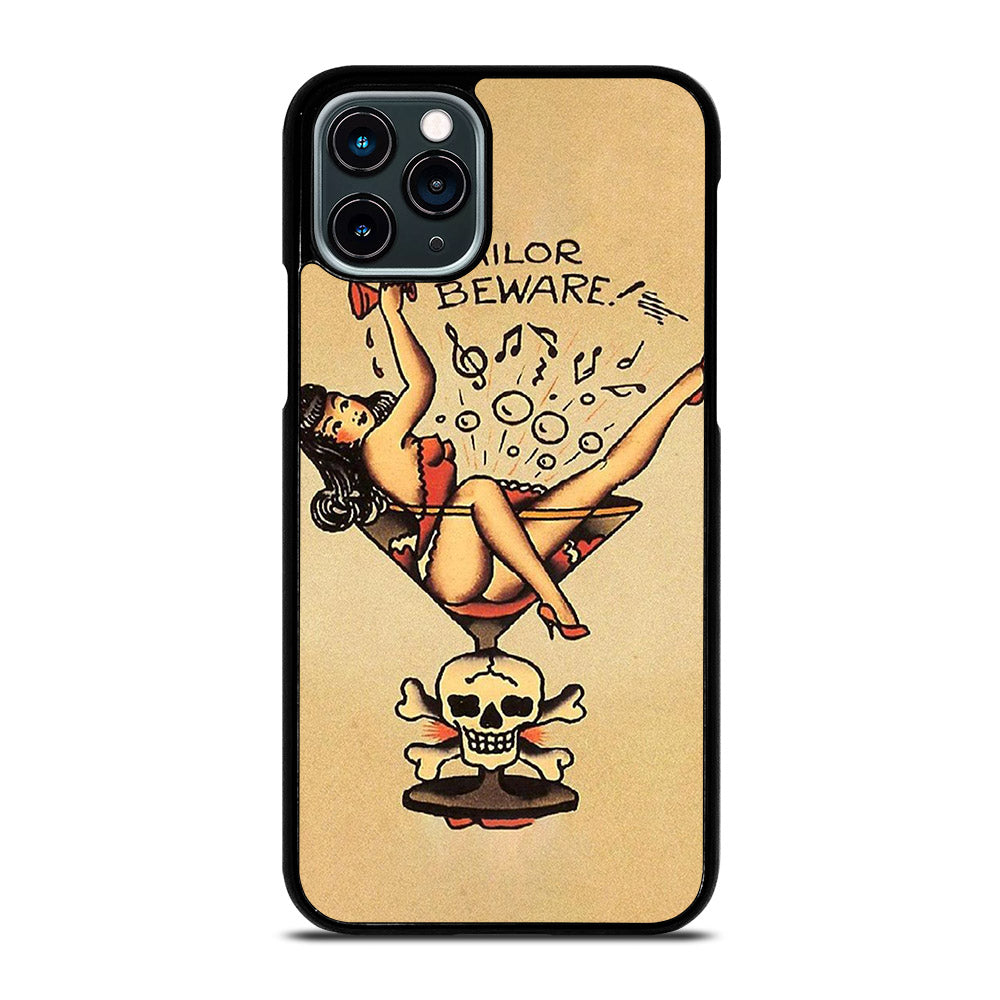 SAILOR JERRY BEWARE TATTOO iPhone 11 Pro Case Cover