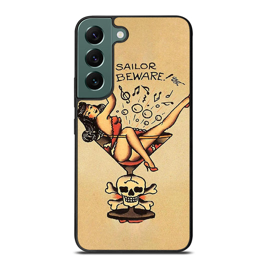 SAILOR JERRY BEWARE TATTOO Samsung Galaxy S22 Case Cover