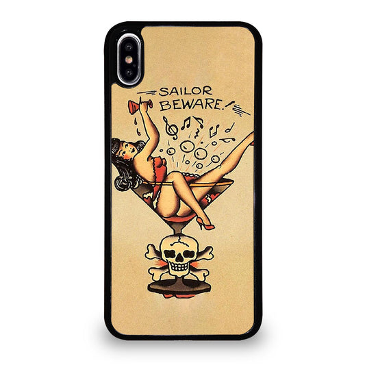 SAILOR JERRY BEWARE TATTOO iPhone XS Max Case Cover
