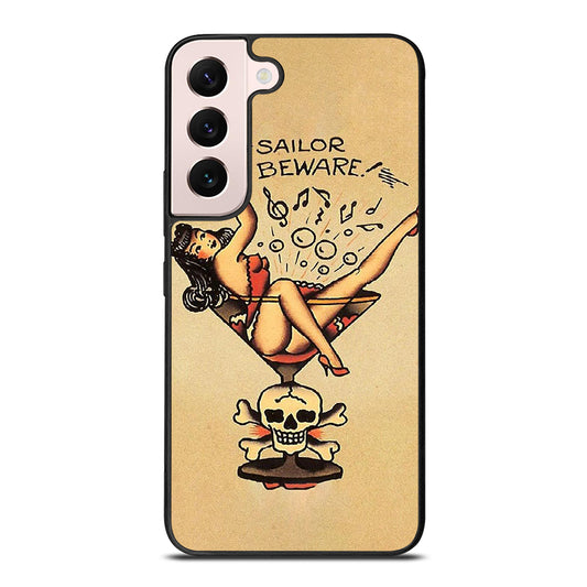 SAILOR JERRY BEWARE TATTOO Samsung Galaxy S22 Plus Case Cover