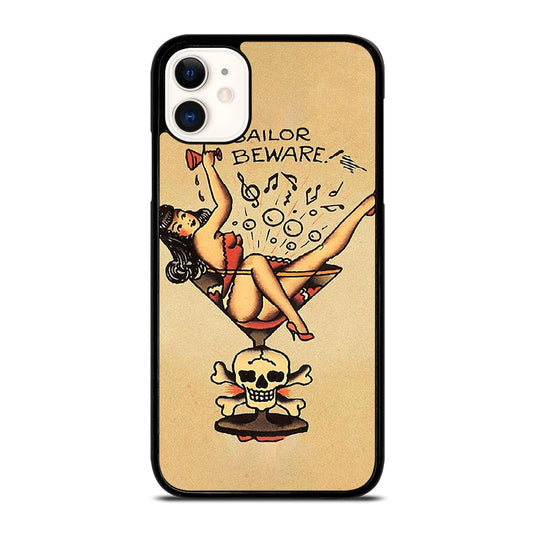 SAILOR JERRY BEWARE TATTOO iPhone 11 Case Cover