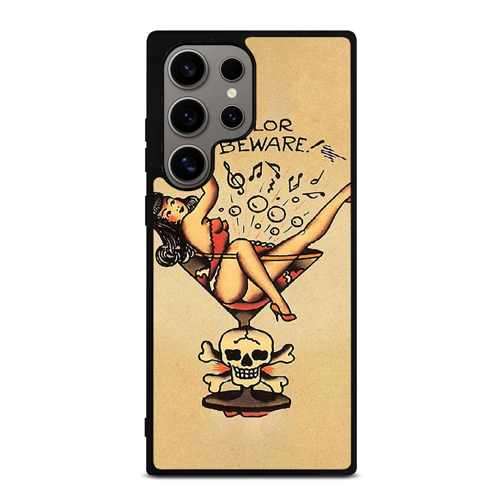 SAILOR JERRY BEWARE TATTOO Samsung Galaxy S24 Ultra Case Cover