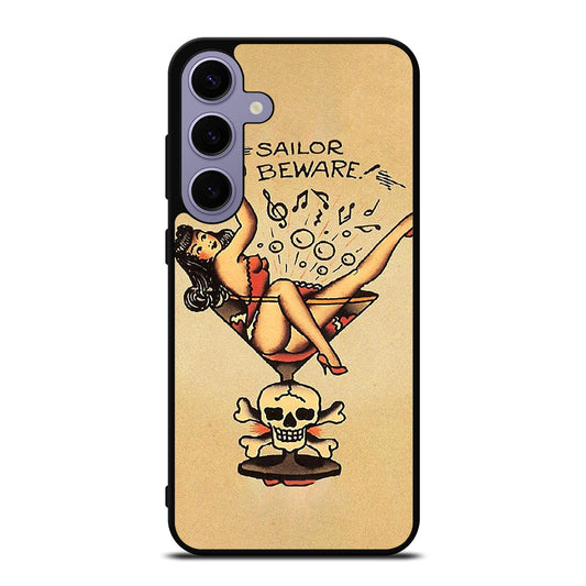 SAILOR JERRY BEWARE TATTOO Samsung Galaxy S24 Plus Case Cover