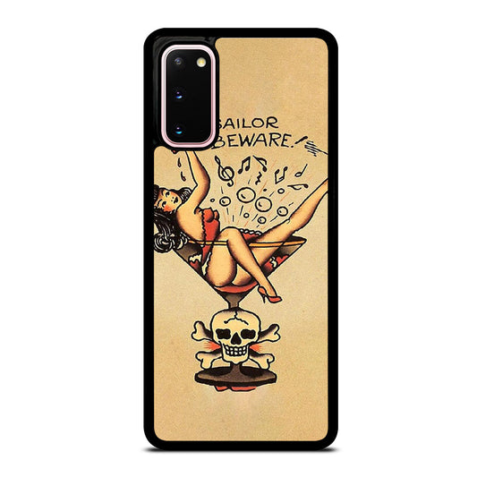SAILOR JERRY BEWARE TATTOO Samsung Galaxy S20 Case Cover