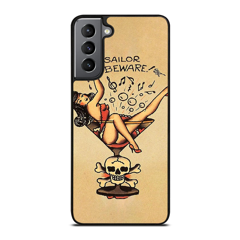 SAILOR JERRY BEWARE TATTOO Samsung Galaxy S21 Plus Case Cover