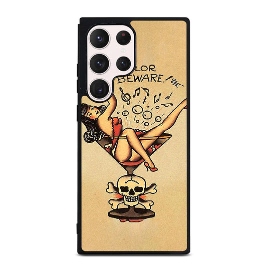 SAILOR JERRY BEWARE TATTOO Samsung Galaxy S23 Ultra Case Cover